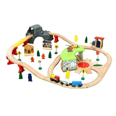 Rennbahn Kinder Eisenbahn Spielzeug Große Garage Transport Höhle Zug Holz Kompatibel Mit Holzeisenbahn 1:64 Geschenk Pd07
