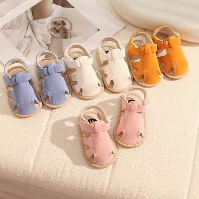 Summer New Baby Shoes Closed Toe Baby Girls Boys Sandals Infant Anti Slip Toddler Shoes Soft Sole Beach Sandals First Walkers