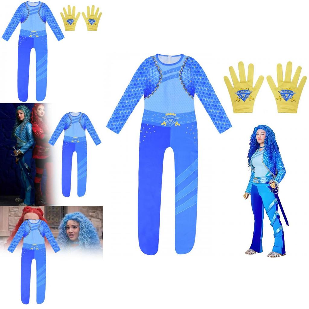 20244 Descendants Cosplay Bodysuit For Kids Soft Comfortable Fabric