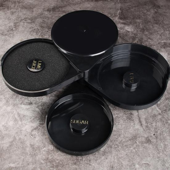 Plastic Salt Edge Box Three Layers Salt Dipper Sugar Juice Seasoning Box Smooth Inner Wall Salt Dipping Tool
