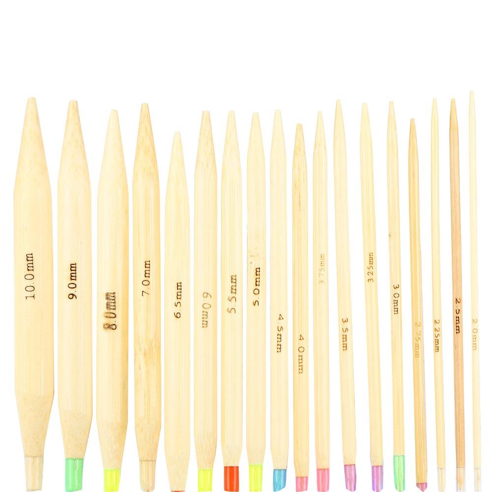 18pcs Wood Double Point Knitting Needles 2mm - 10mm Sizes Knitting Tool Set  Knitting Projects