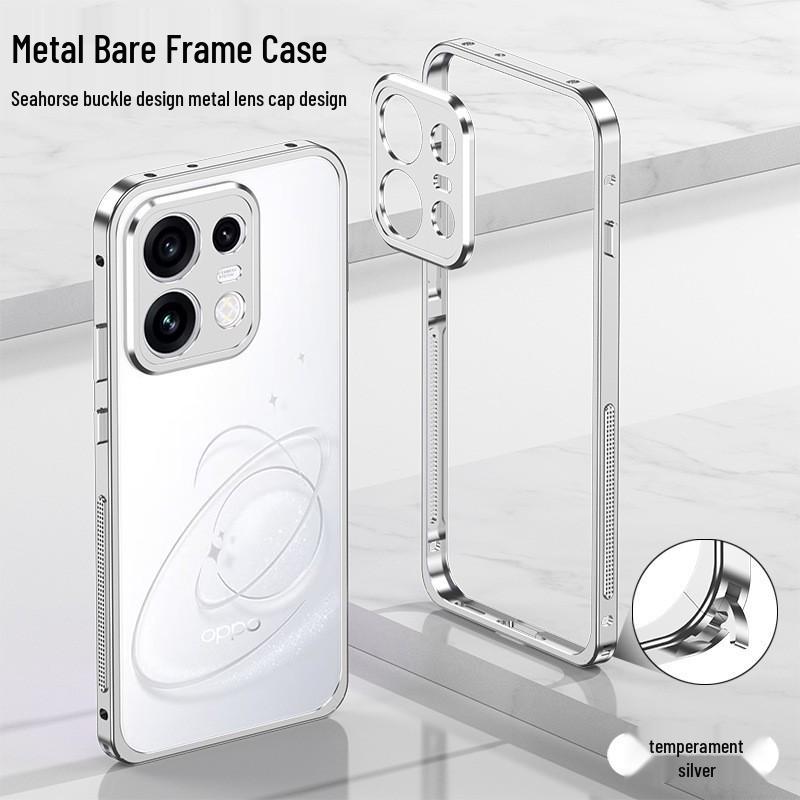 Oppo Reno16 Metal Hippo Buckle Heat Dissipation Case - Drop-Resistant Protective Cover