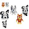 Adoráveis Bonecos de Cachorro de Pelúcia Azuis e Laranjas Brinquedo Macio de Veludo Cristal Para Crianças