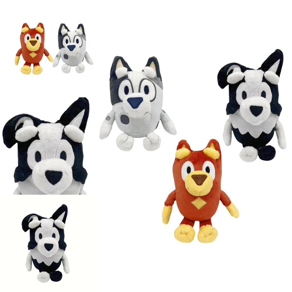 Adoráveis Bonecos de Cachorro de Pelúcia Azuis e Laranjas Brinquedo Macio de Veludo Cristal Para Crianças