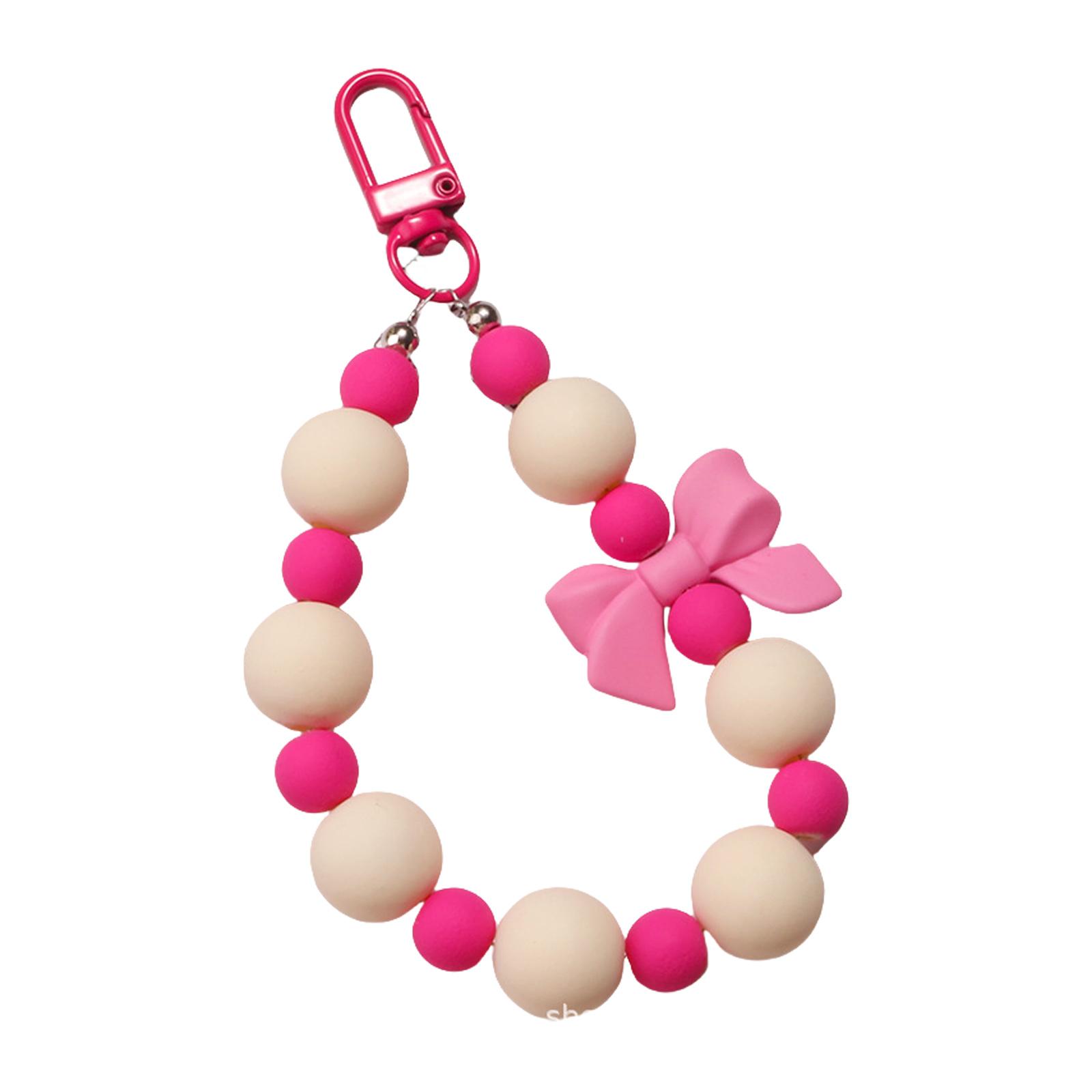 

Брелок с бантиком, брелок из бусин, подвеска для рюкзака, сумочки, креативный брелок для ключей от машины, милые бантики, украшения-шармы для сумки 5