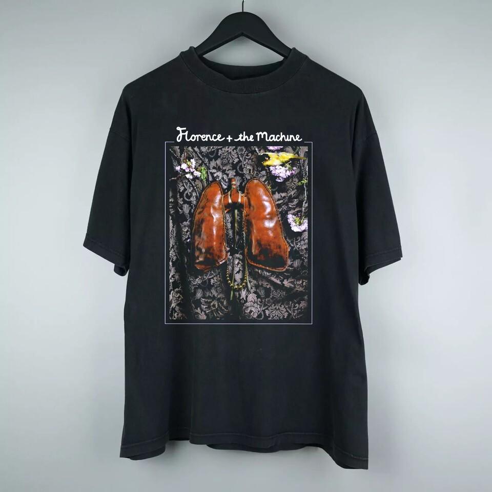 Vtg Florence And the Machine Band Lungs Album Cotton Black All Size Shirt XXXL