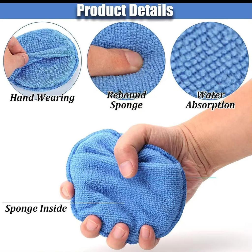 Microfiber Applicator Pads, Set of 4, Car Wash, , Car , Maintenance, Repellent,
