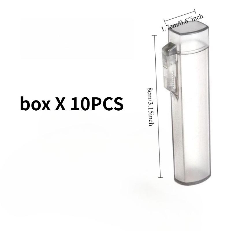 10pcs Mini Dispensing Box Portable Travel Storage Box for Toothpick Pill Bamboo Toothpick Holder Small Container Outdoor Use