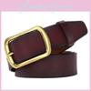 Fashion Mens Leather Belt With Two Layer Cowhide Material And Durable Alloy Buckle Suitable For Office And Daily Wear