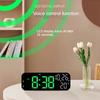 1Pcs LED Digital Large Screen Alarm Clock Dual Alarms Temp Date Display for Office Desktop Home Use