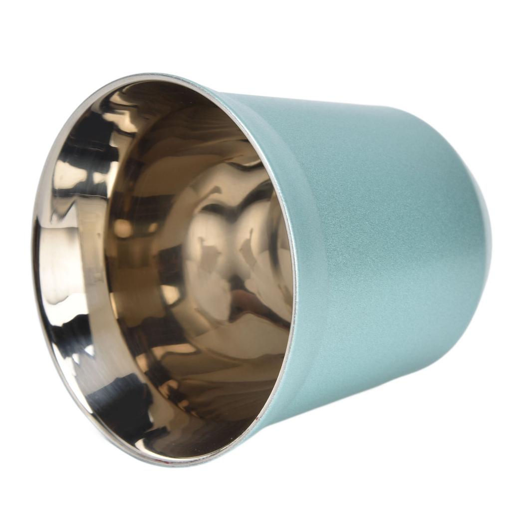 Stainless Steel Coffee Cup Double Layer Heat Insulation Beer Mug Green Water Cup for Kitchen80ml