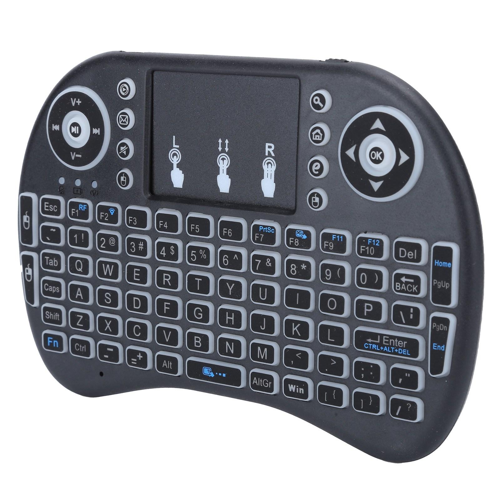 

Мини беспроводная клавиатура с подсветкой 2,4 ГГц, рабочее расстояние 10 метров, смарт-тачпад для ПК