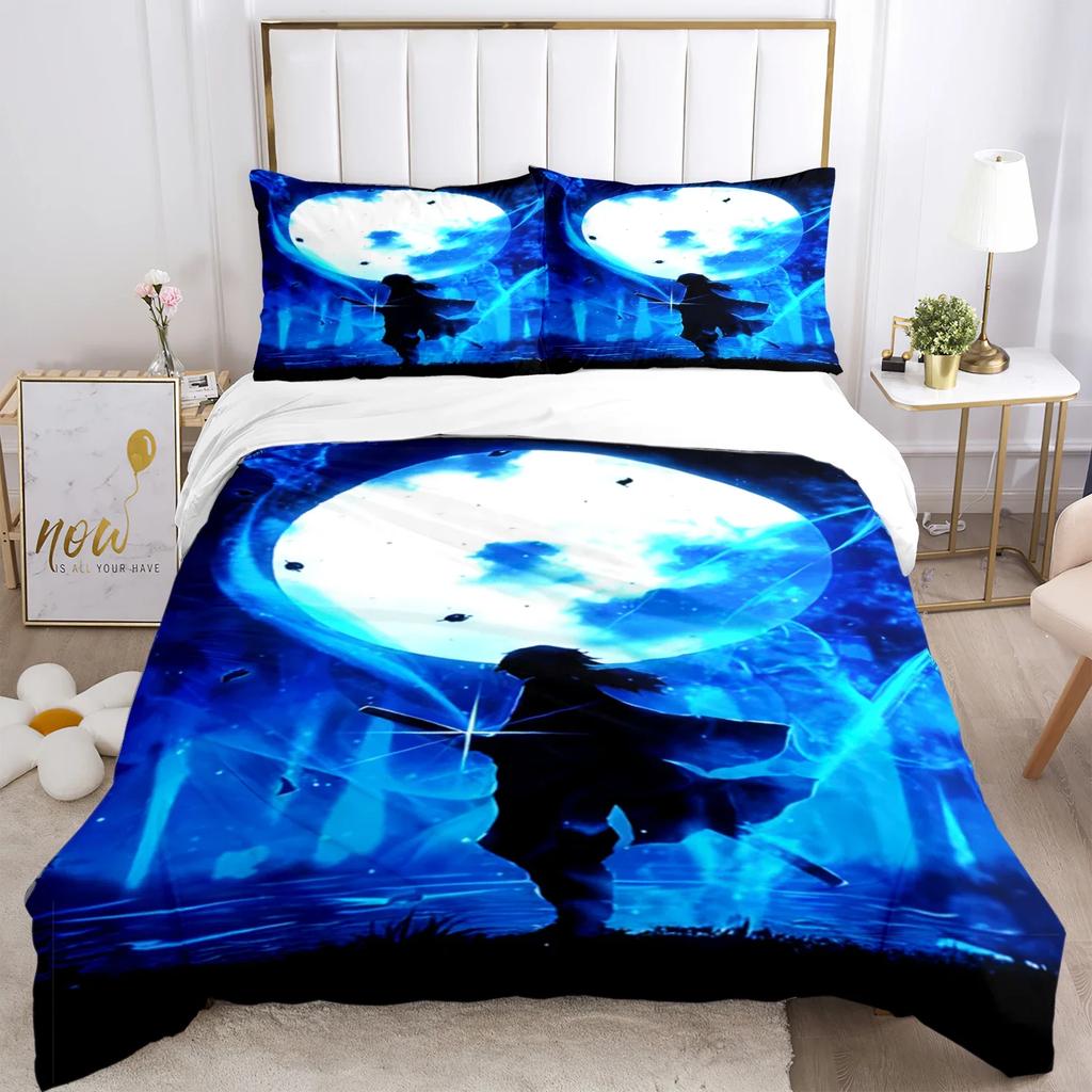 Genshin Impact Print Set lenjerie de pat trei piese Articol de modă Copii sau adulți pentru paturi Huse de pilota Fețe de pernă Set de lenjerie de pat