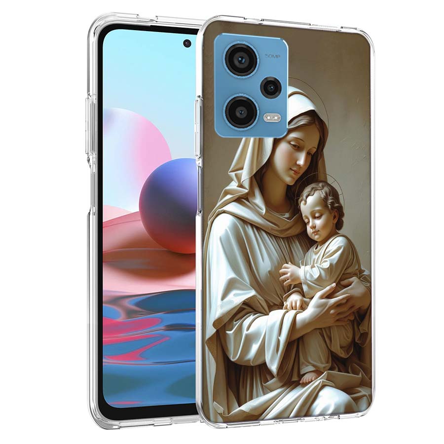The Virgin Mary and the Baby Phone Case For Redmi Note 13 12 14 15 Pro Plus 13R 11 11T 11E 11S 10 Pro 10S 9 9S Cover Cell Clear