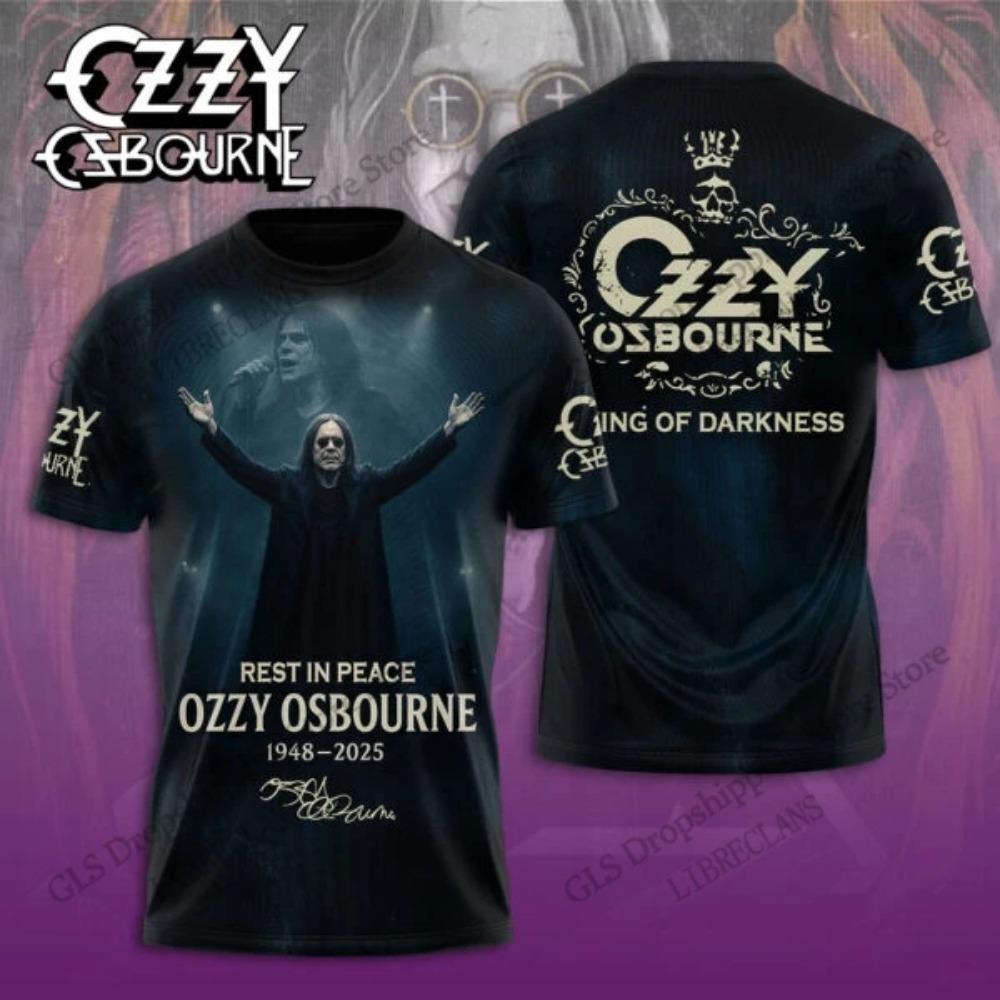 Men T-shirt Rock Band Ozzy Osbourne 3d Print T Shirt Tops Womens Sports Large Size Tops Tees Summer Tshirt Kids Clothes Album