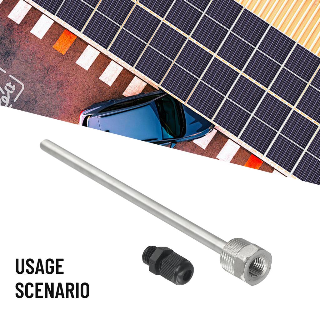1pc 30-200mm Thermowell Stainless Steel G1/2 Thread Replacement For Temperature Sensor HVAC Systems Parts