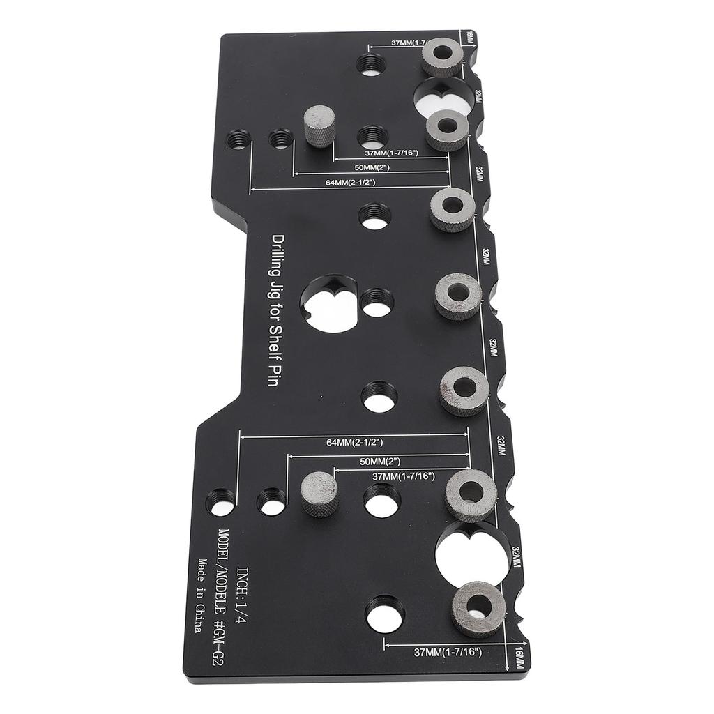 Shelf Pin Drilling Jig Aluminum Alloy Shelf Pin Drill Guide Hinge Hole Opener Locator for Cabinet