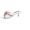 Fashion Ladies Shoes 2025 Summer New Modern Women's Open Toe Slippers Outdoor Fashion Bow Tie Thin Heels Sandals Leisure Dress Slippers