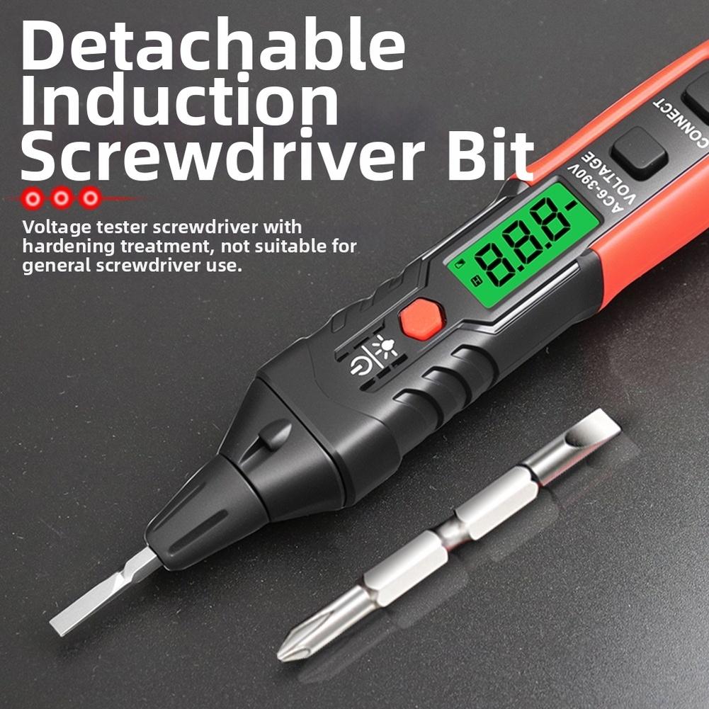 HT96A Digital Voltage Tester for Electrical Voltage Detection with Voice Broadcast NCV Line Continuity and LED Flashlight