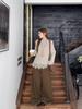 Ye Yuan Women's Korean Lace Hem Long Sleeve T-Shirt - Autumn/Winter Half-High Collar Slim Fit Base Layer