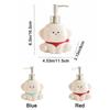 Ceramic Liquid Soap Dispenser Press Pump Empty Bottle Shower Gel Separate Bottles Cute Dog Shape Shampoo Bottle Kitchen