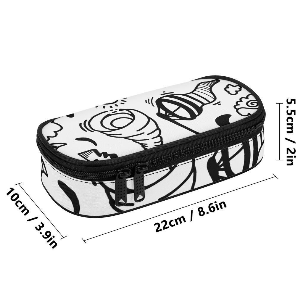Pen Case Zip Around Closure Spacious Storage 300D Polyester with Pen Slots Mesh Pocket and Spacious Main Compartment for Students