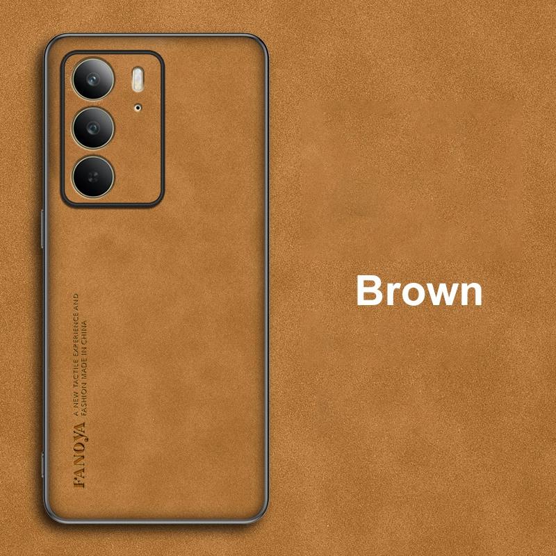 

Для Realme C75 Чехол Роскошный Кожаный Чехол для Телефона Для Realme C75 RealmeC75 Задняя Крышка Матовый Силиконовый Ударопрочный Полная Защита For Realme C75 коричневый