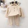 Children's Underwear Set Autumn New Baby De Rong Boys' Pajamas Korean Edition Girls' Warm Home Clothes Children's Clothing