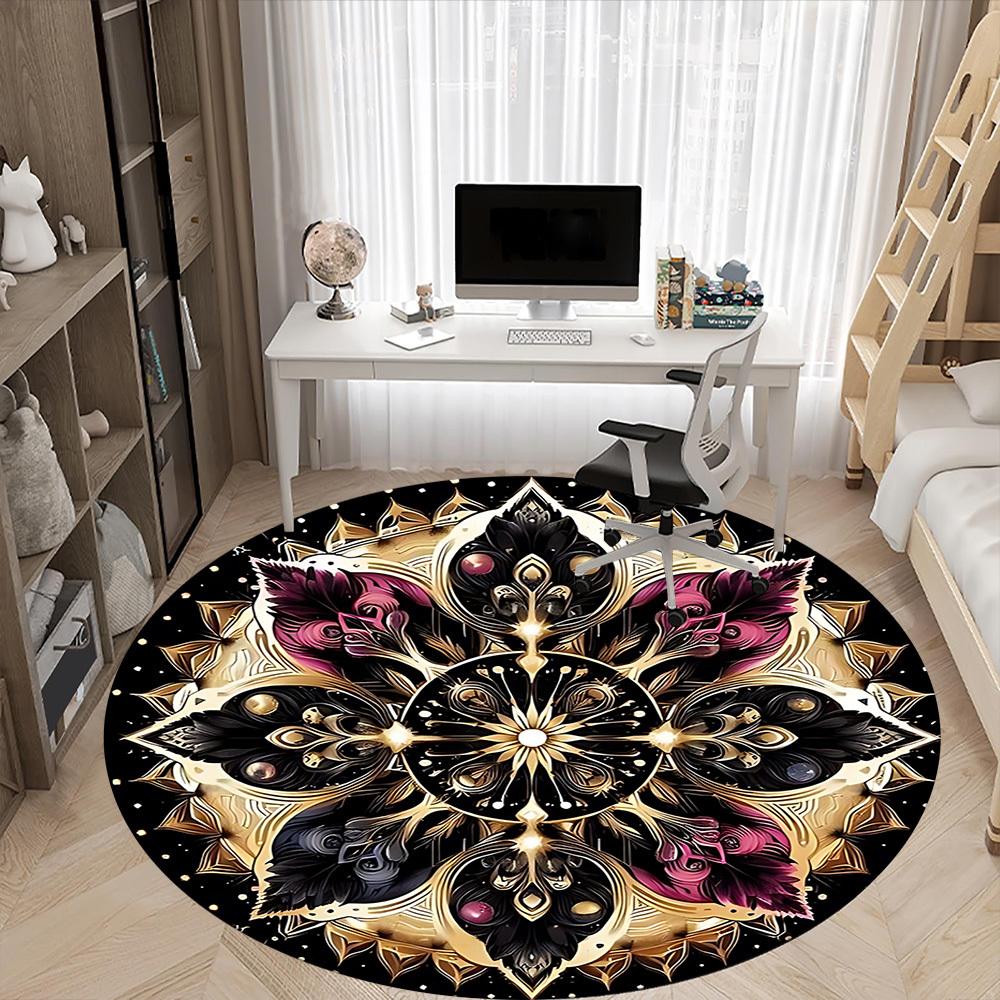 1pc Mandala Artwork Chair Carpet for Office Non-Slip Mat for Office - Decorative Floor Mat  Yy251030271