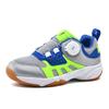 Real carbon board professional badminton shoes magic buckle children's non-slip mesh classmates breathable sports shoes boys and girls