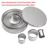 11/12pcs Stainless Steel Biscuit Mold 11/12PCS Set Round Shape Dough Cutter Dumplings Skin Mold Baking Pastry Mold Pastry Making