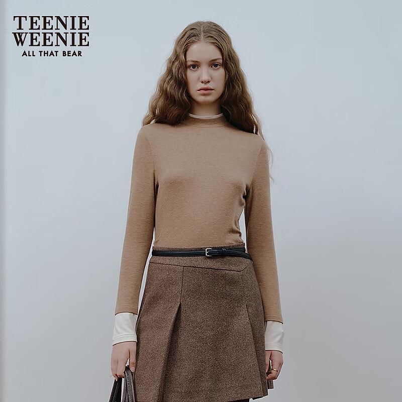 Teenie Weenie Women s Faux Two-Piece Long-Sleeve Top S