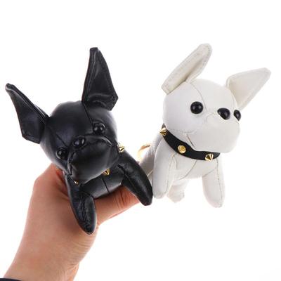 Kawaii Cute Chubby Pu Leather Keychain Pendant French Bulldog Charm Dog Dolls Gift Bag Hanging Decor