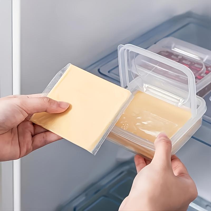 Cheese Sheet Storage Box with Lid/Refrigerator-Specific Flip-Top Butter and Cheese Dividing Box/Food Grade Food Storage Box