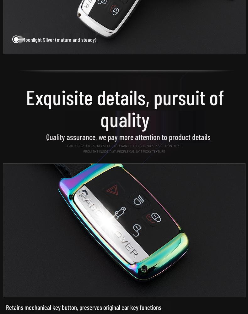 Compatible Key Fob Shell for Land Rover: Range Rover Sport, Evoque, Discovery 4, Freelander 2 & Jaguar