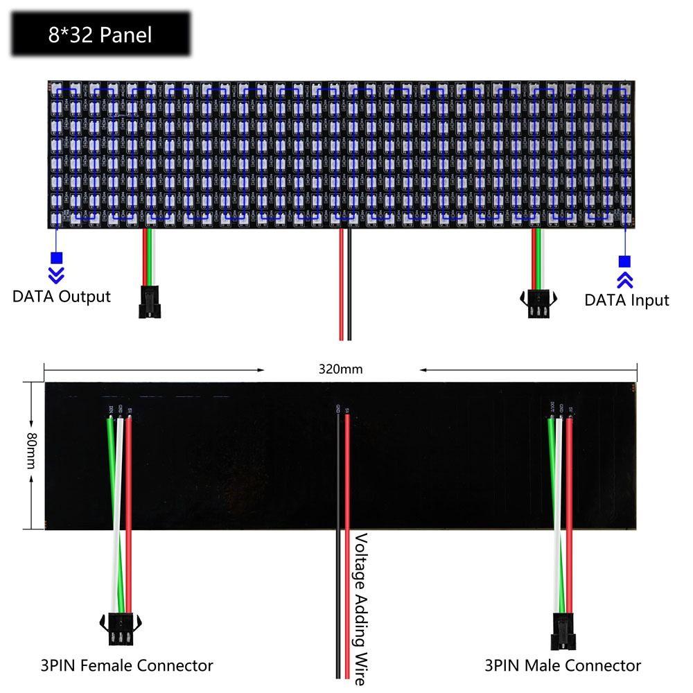 WS2812 WS2812B RGB LED with IC Module Pixel Screen Light Panel Matrix Panel Light Pixels Led Panel