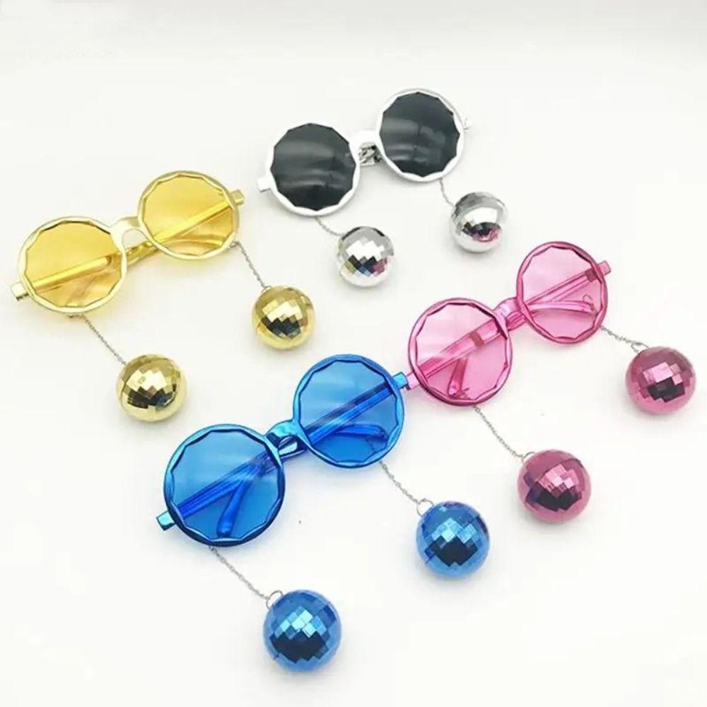 70s 80s Mirror Ball Glasses Disco Pendant Disco Party Disco Ball Glasses Shiny Photography Props Party Glasses Wedding