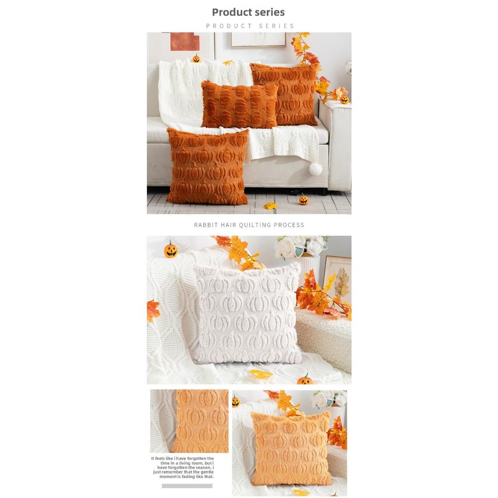 2/1pcs Autumn Pumpkin Throw Pillow Covers - Soft Plush Jacquard, Zipper Closure,  Pumpkin Design,  - Cozy Fall Decor for Sofa & Bedroom