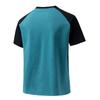 Men's Short-sleeved T-shirt Sun Protection Disan Shu Elastic Small Square Fabric Men's Round Neck Splicing Color-inserted Short-sleeved T-shirt