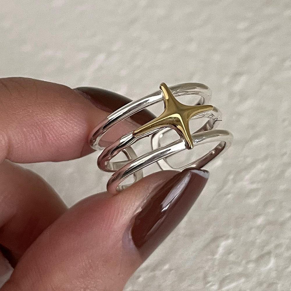 Xiaohongshu S925 Sterling Silver Women's Luxury Ring - Niche Design, Non-Fade Index Finger Fashion.