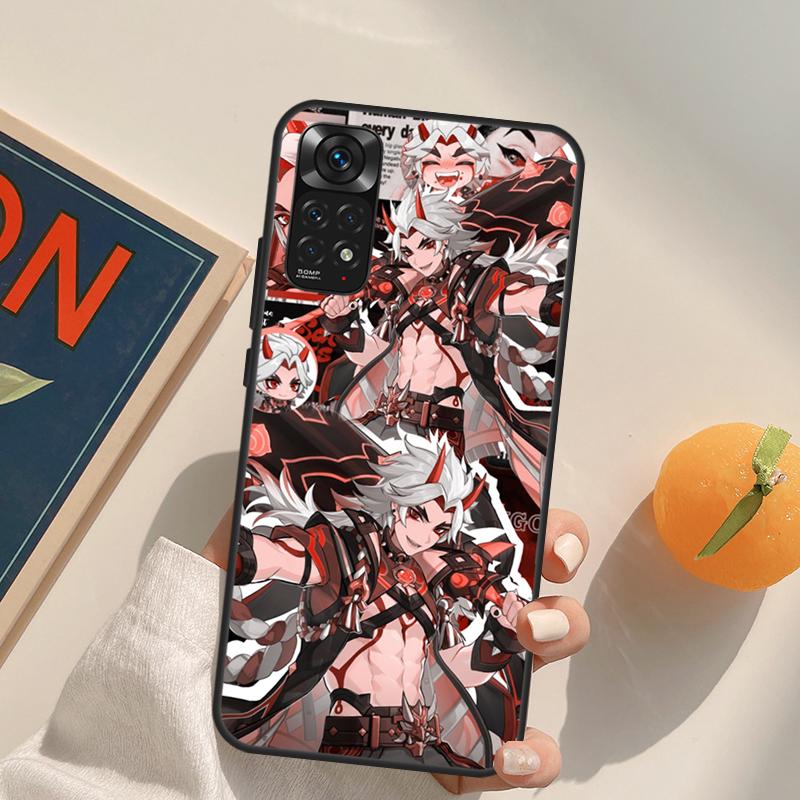 Genshin Impact Arataki Itto Case For Xiaomi Redmi Note 10 11 8 9 12 Pro Redmi Note 12S 11S 10S 9S 9C 10C 10A 12C Coque