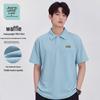 Men's Waffle Knit Short-Sleeve Polo Shirt