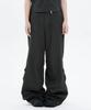 Hanahi Side Shirring Pocket Wide Pants Gray
