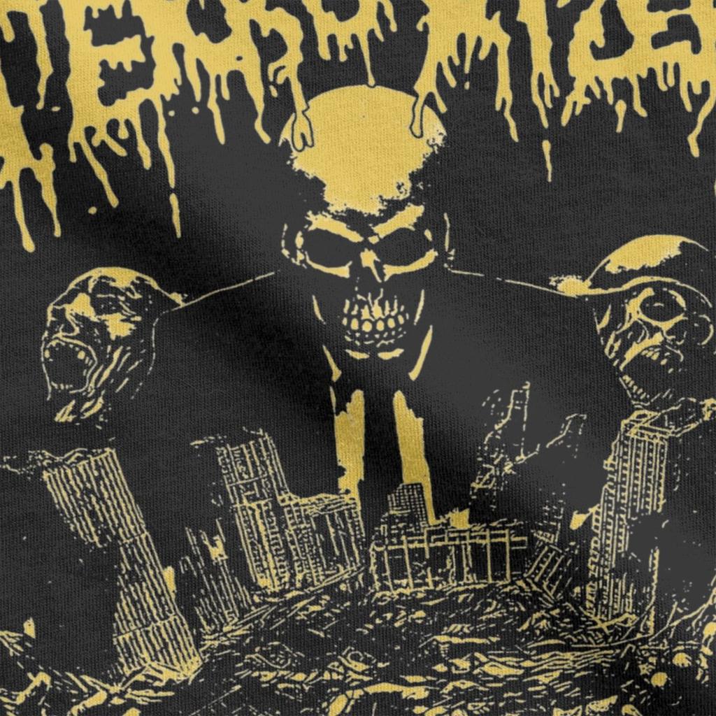 Vintage Black Metal Band Rockmusik T-Shirts Herren Damen Rundhals Reine Baumwolle T-Shirt Terrorizer Kurzarm T-Shirts Geschenk Kleidung