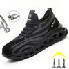 New Safety Shoes Men Steel Toe Work Boots Lightweight Work Sneakers Anti-puncture Men Footwear