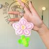 Bag Hanging Flower Keychain Charms Car Key Ring Portable Plush Flower Pendant  Girl Gifts