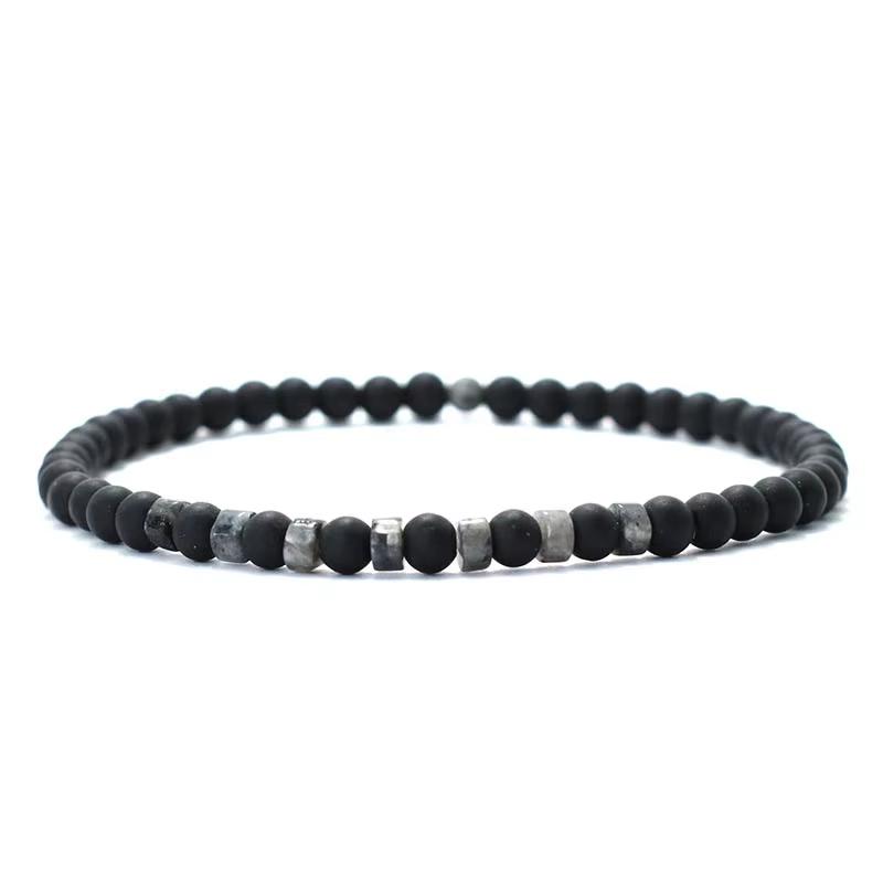 New Trendy Men Bracelet Natural Tiger Eyes Emperor Small Stone 4mm Beads Braclet Homme Accessories Bohemia Beach Jewelry