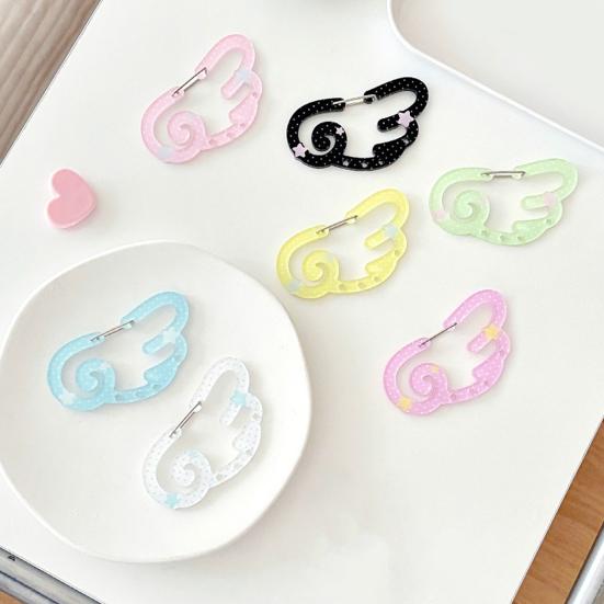 Acrylic Keychain Hook Clip Lightweight Pendant Decoration Key Bag Car Charm Key Chain Backpack Accessory
