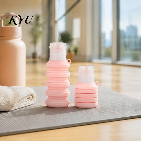 Leak Proof Travel Containers 50/110ML Collapsible Silicone Bottle for Toiletries, Leak-proof Bottles Size Container, Foldable Refillable Shampoo