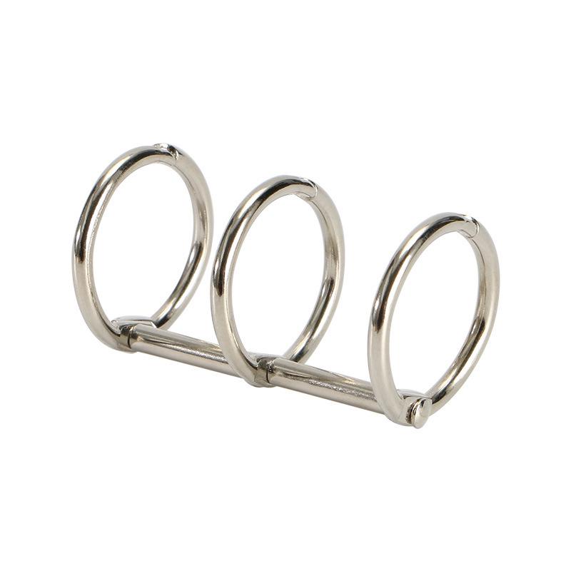 A6/A5 3-Hole Metal Loose-Leaf Binder Clips with Detachable Rings for Paper Binding